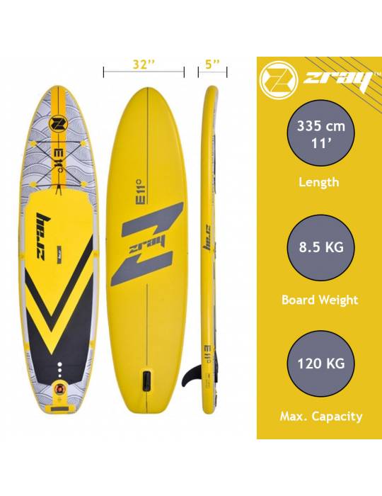 Pack paddle Zray SUP Evasion 11'