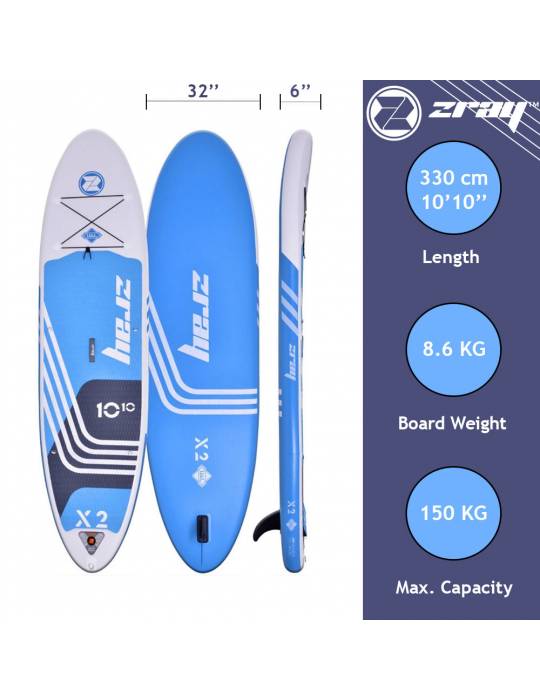 Pack paddle Zray SUP X-Rider X2 10'10''