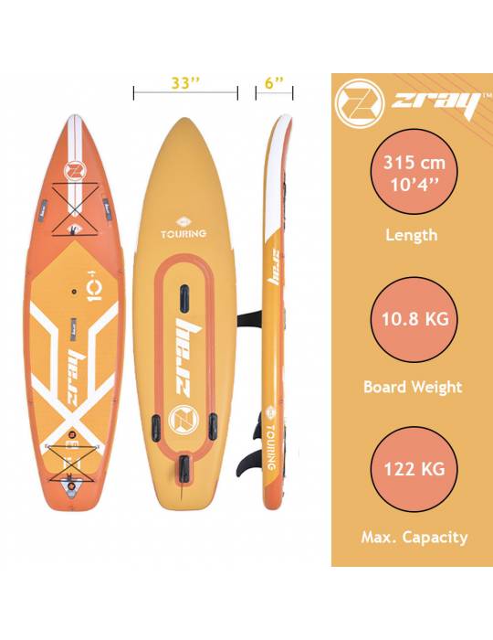 Pack paddle Zray SUP Fury F1 10'4''