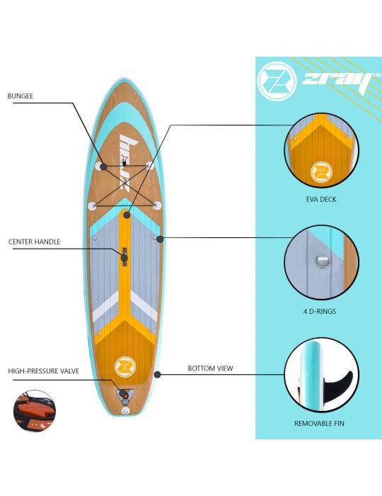 Pack paddle Zray SUP Grain 10'8"