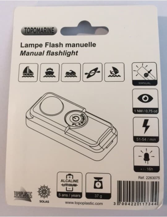 Lampe flash manuelle Plastimo Topomarine 2263075