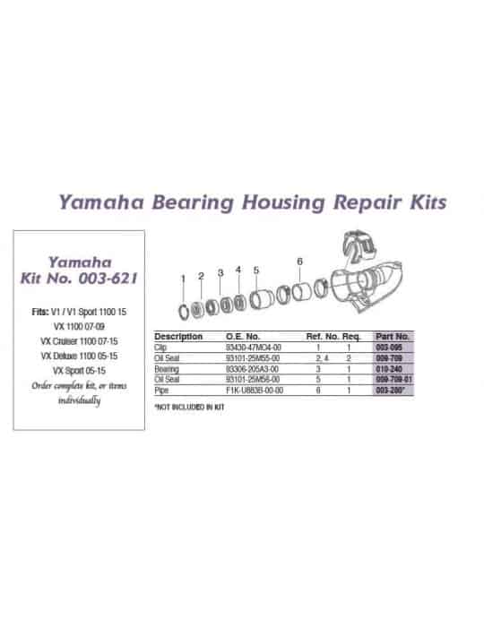 Kit réparation passe coque jet ski Yamaha WSM KIT-REP-PASSE-COQUE-YAMAHA