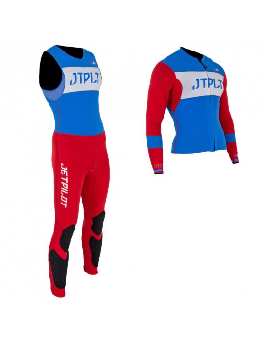 Combinaison jet ski Jetpilot Matrix Race John and Jacket bleu/rouge