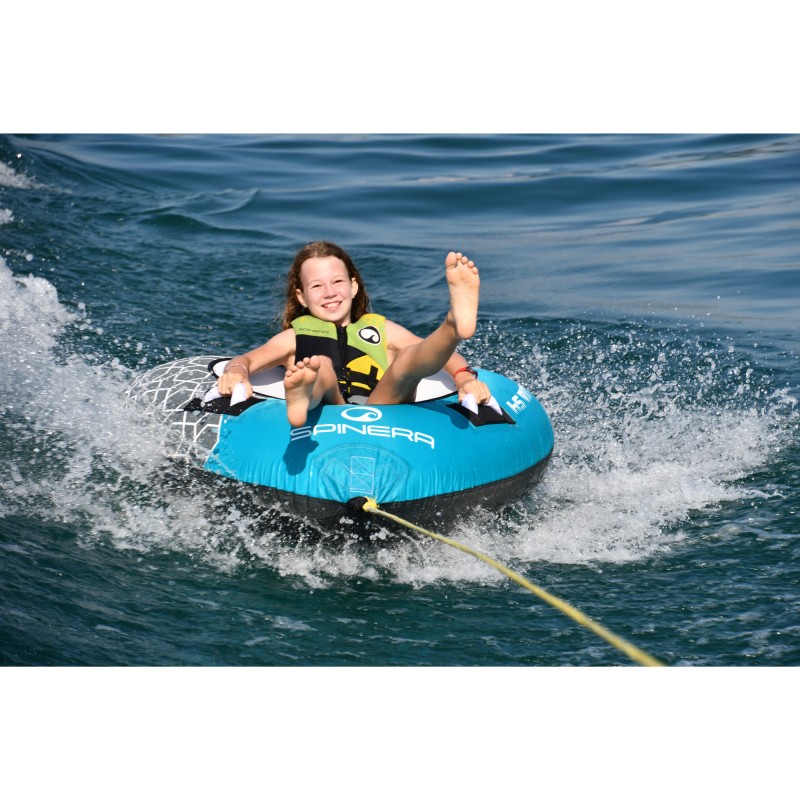 Bouée Tractée Ringo Mesle 1 Place – Gonflable, Diamètre 137 Cm, 4 Poignées, Pour Bateau Et Jet-ski