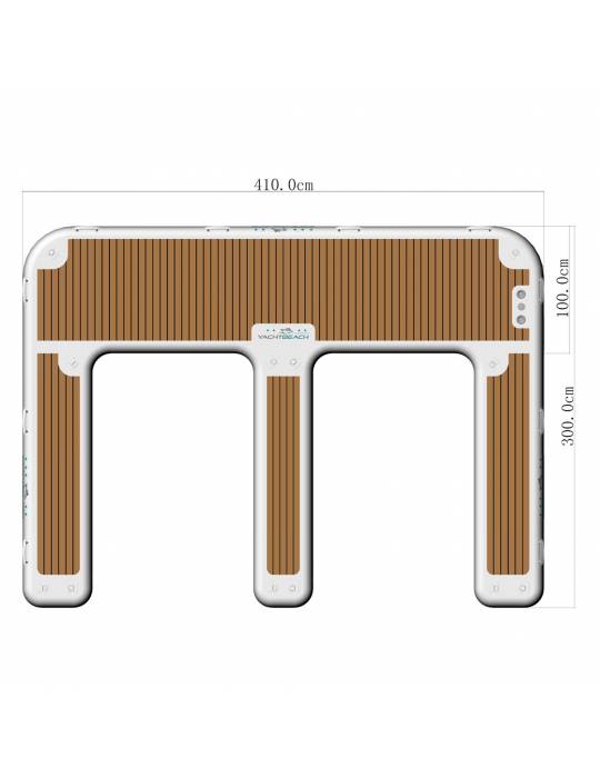 Ponton gonflable pour 2 Jet-Ski Yachtbeach 4.1m x 3m 19743